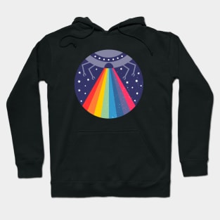 Alien Abduction Rainbow Hoodie